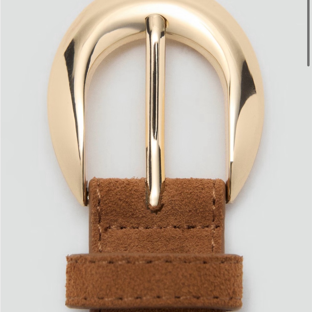 MANGO brown suede belt - Picture 2 of 5